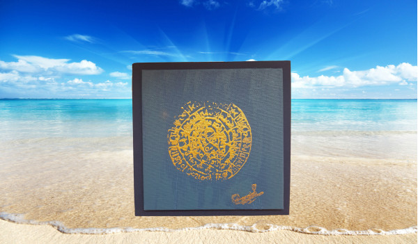 PHAISTOS DISC BLUE-GOLD 15X15