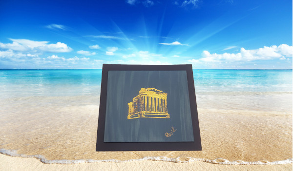 ACROPOLIS BLUE-GOLD 20X20